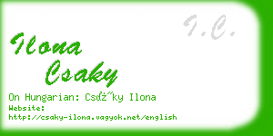 ilona csaky business card